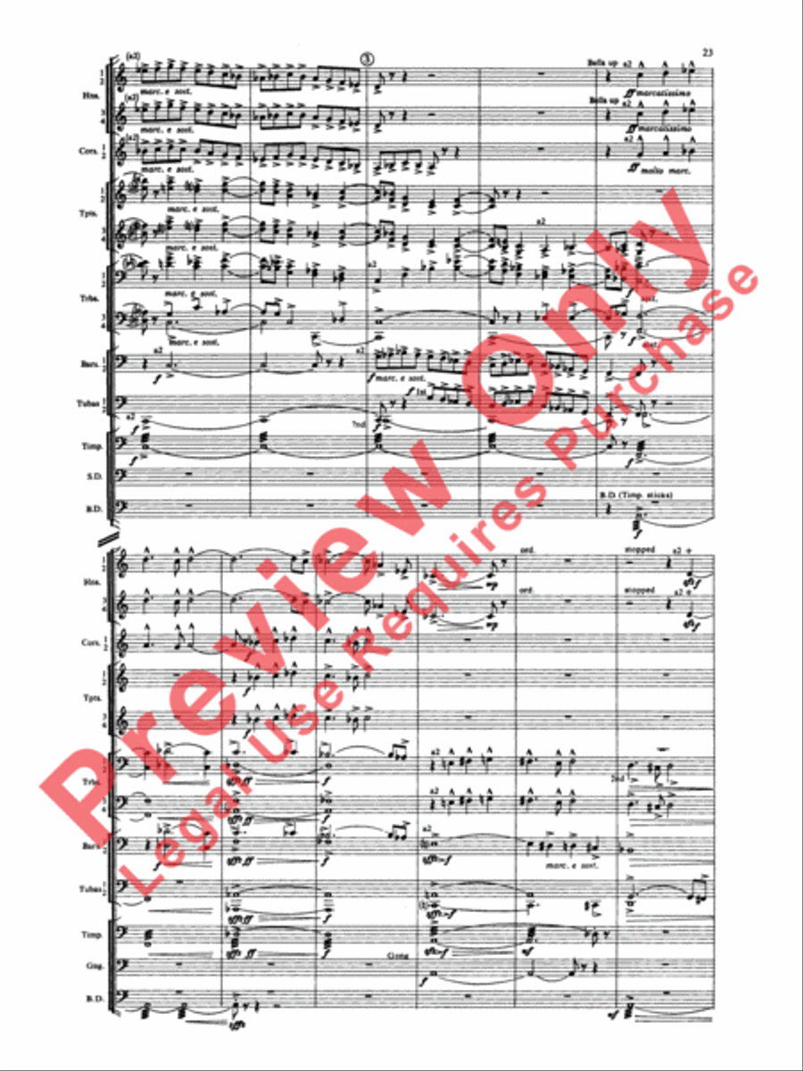 Symphony for Brass and Percussion (score only) Concert Band scores gallery preview page 26
