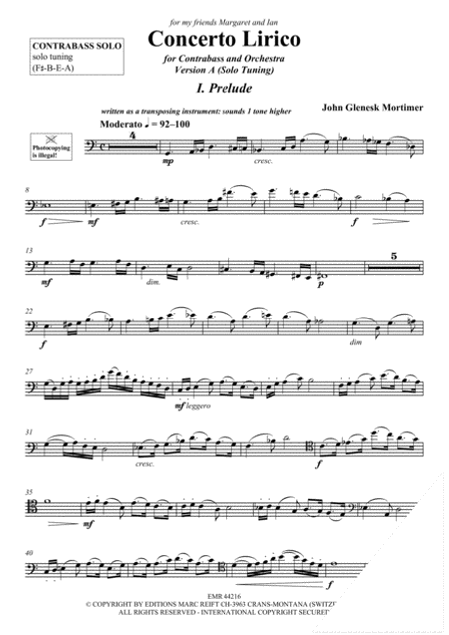 Concerto Lirico Double Bass scores gallery preview page 3