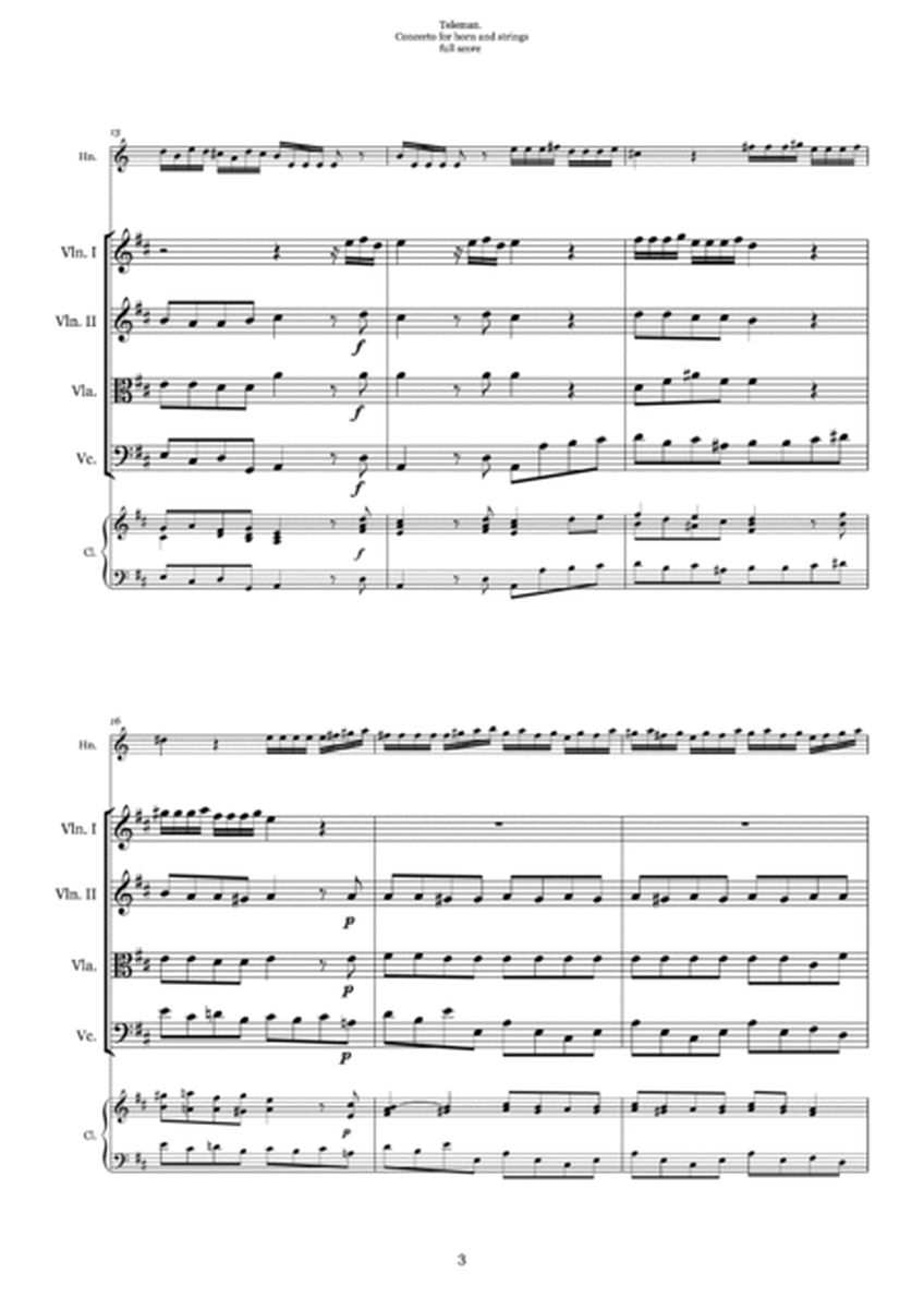 Georg Philipp Telemann. Horn Concerto