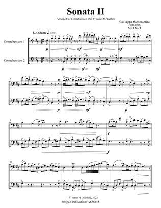 Sammartini: Sonata Op. 1 No. 2 for Contrabassoon Duo