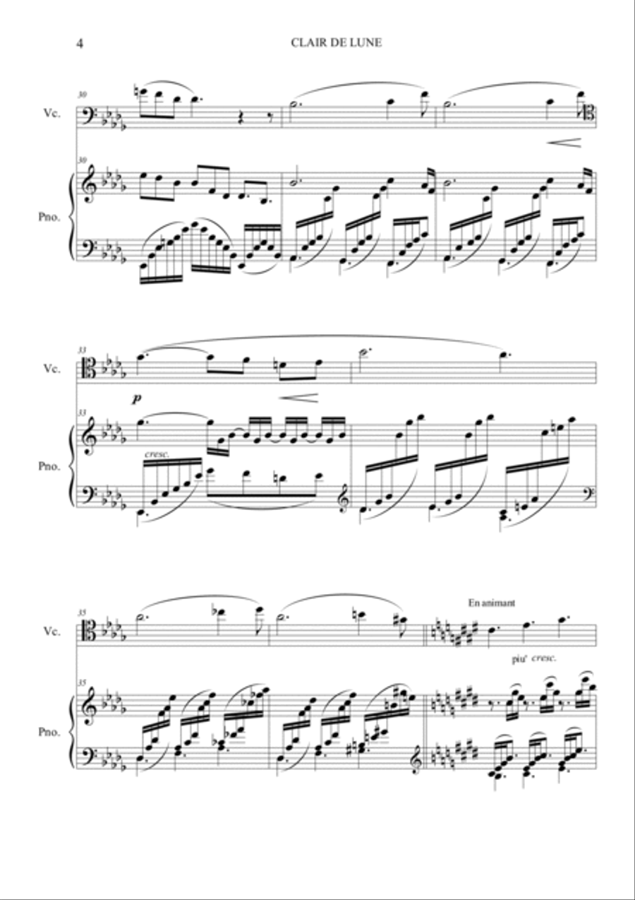 Clair de Lune Piano scores gallery preview page 4