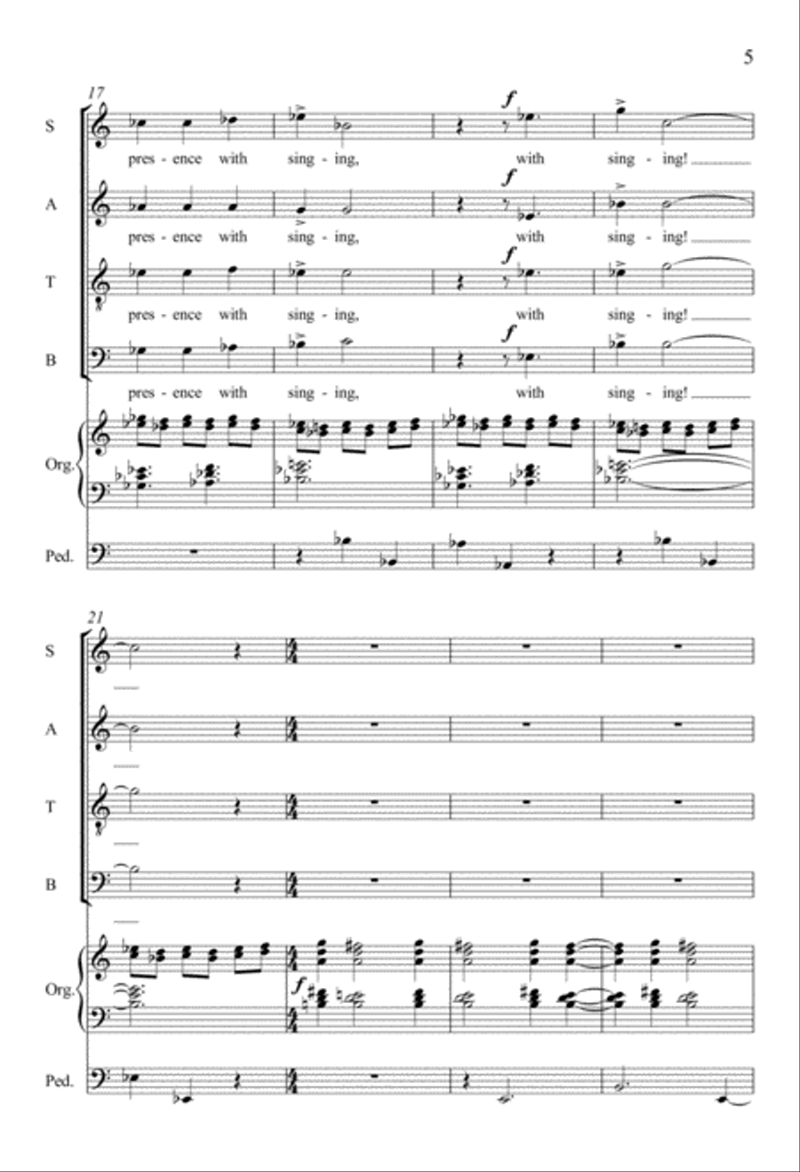 Psalm 100 (Make a Joyful Noise to the Lord) 4-Part scores gallery preview page 5
