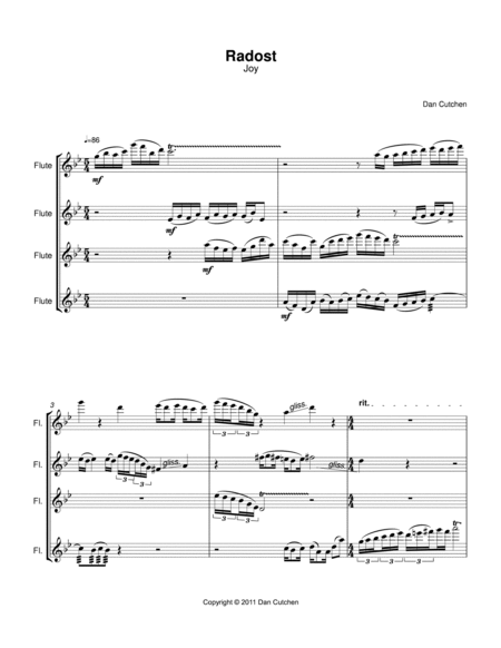 Radost for flute quartet image number null