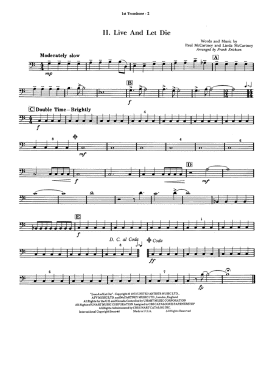 James Bond Suite (Medley): 1st Trombone Concert Band scores gallery preview page 2
