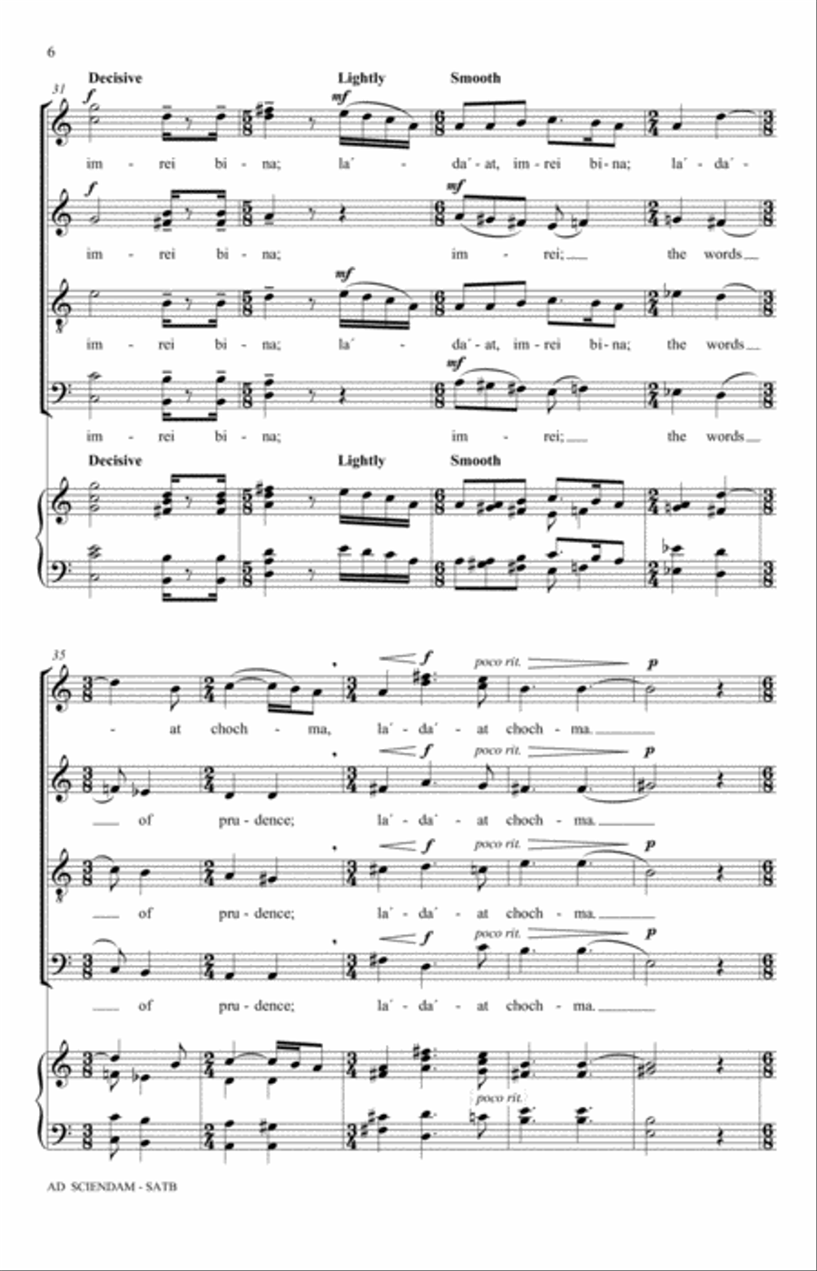 Ad Sciendam 4-Part scores gallery preview page 6
