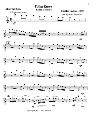 Polka Russe-Czerny-Alto Flute Solo