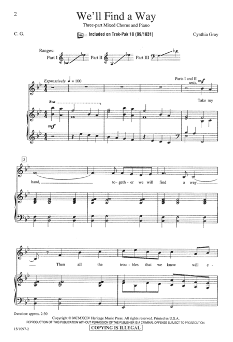 We'll Find a Way 3-Part scores gallery preview page 2
