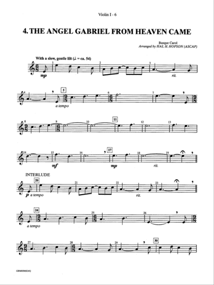 Sing Noel! (A Carol Service): 1st Violin String Quartet scores gallery preview page 6