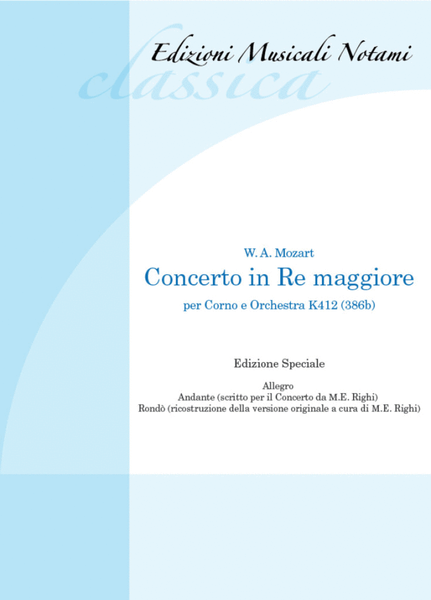Concerto in Re Maggiore per corno e orchestra K412