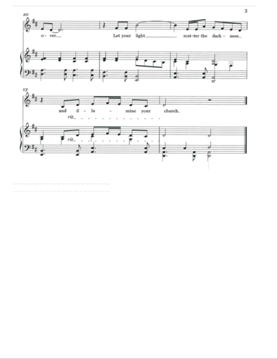 Evening Prayer Unison Choir scores gallery preview page 3