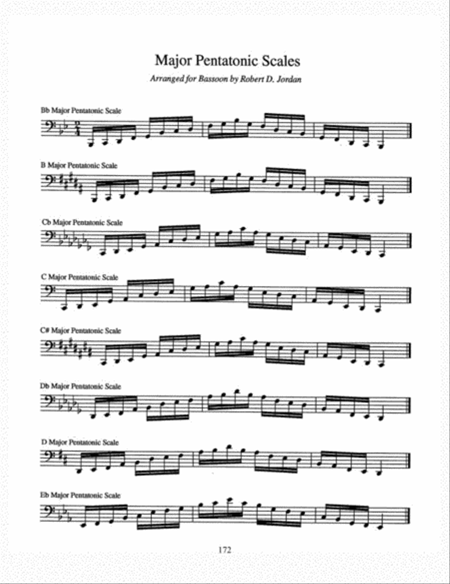 Scale, Arpeggio, and Interval Studies for Bassoon