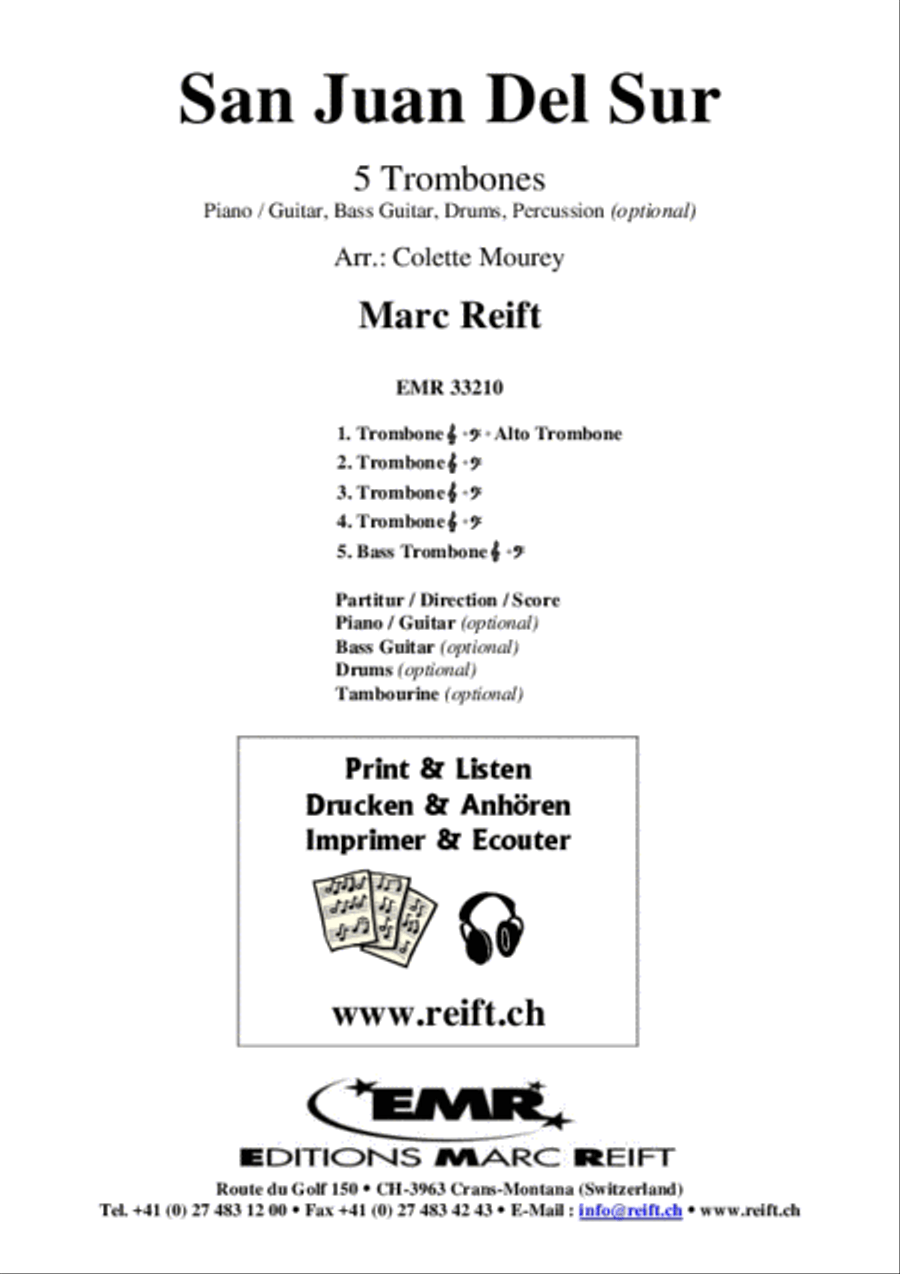 San Juan Del Sur Trombone scores gallery preview page 2