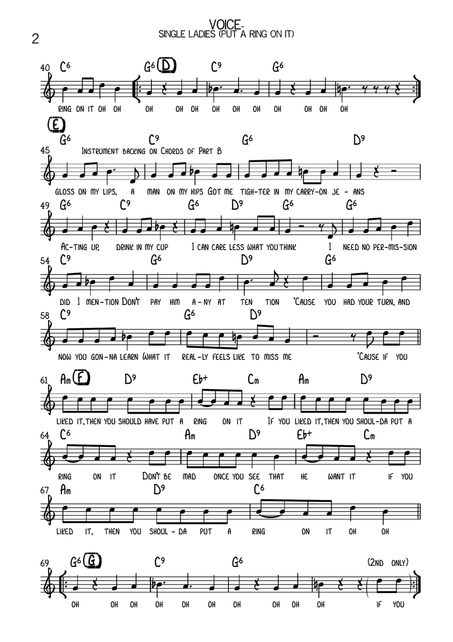 Single Ladies (Put A Ring On It) Jazz Ensemble scores gallery preview page 3