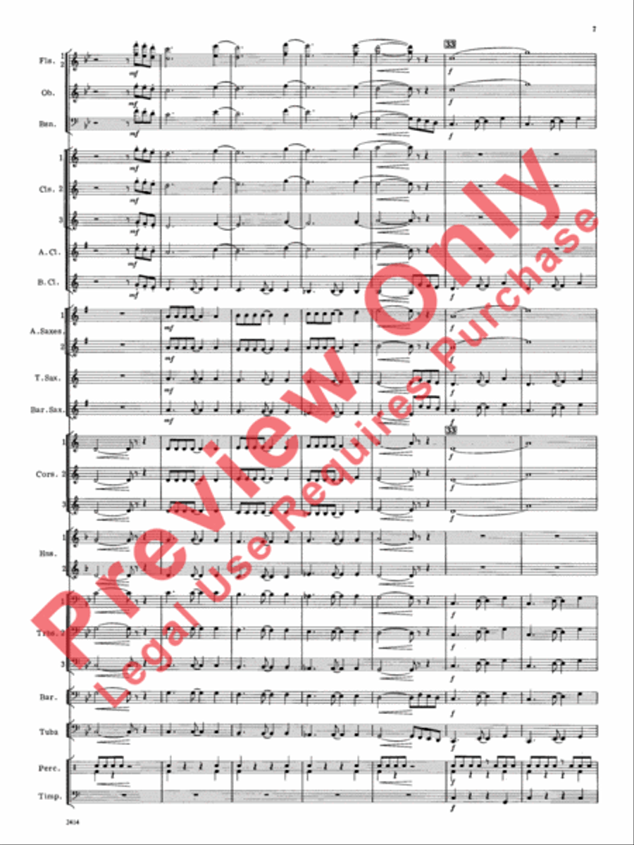 Festivity Concert Band scores gallery preview page 8