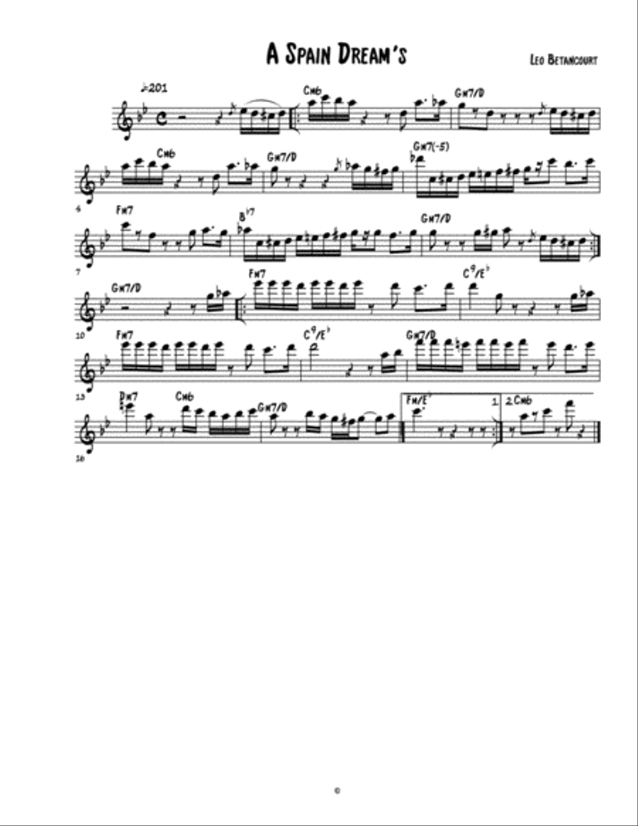 A Spain Dream's Small Ensemble scores gallery preview page 1