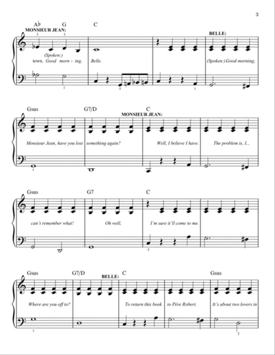Belle (from Beauty And The Beast) Easy Piano scores gallery preview page 3