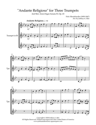 Mendelssohn's "Andante Religioso"for Three Trumpets