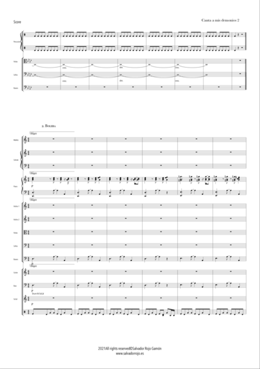 Canta a mis Demonios Full Orchestra scores gallery preview page 3