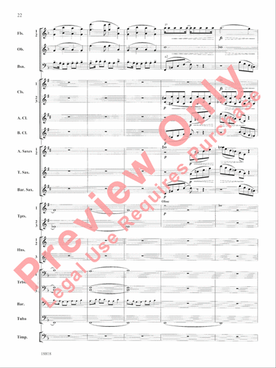 Symphony No. 9 New World, Finale Concert Band scores gallery preview page 23