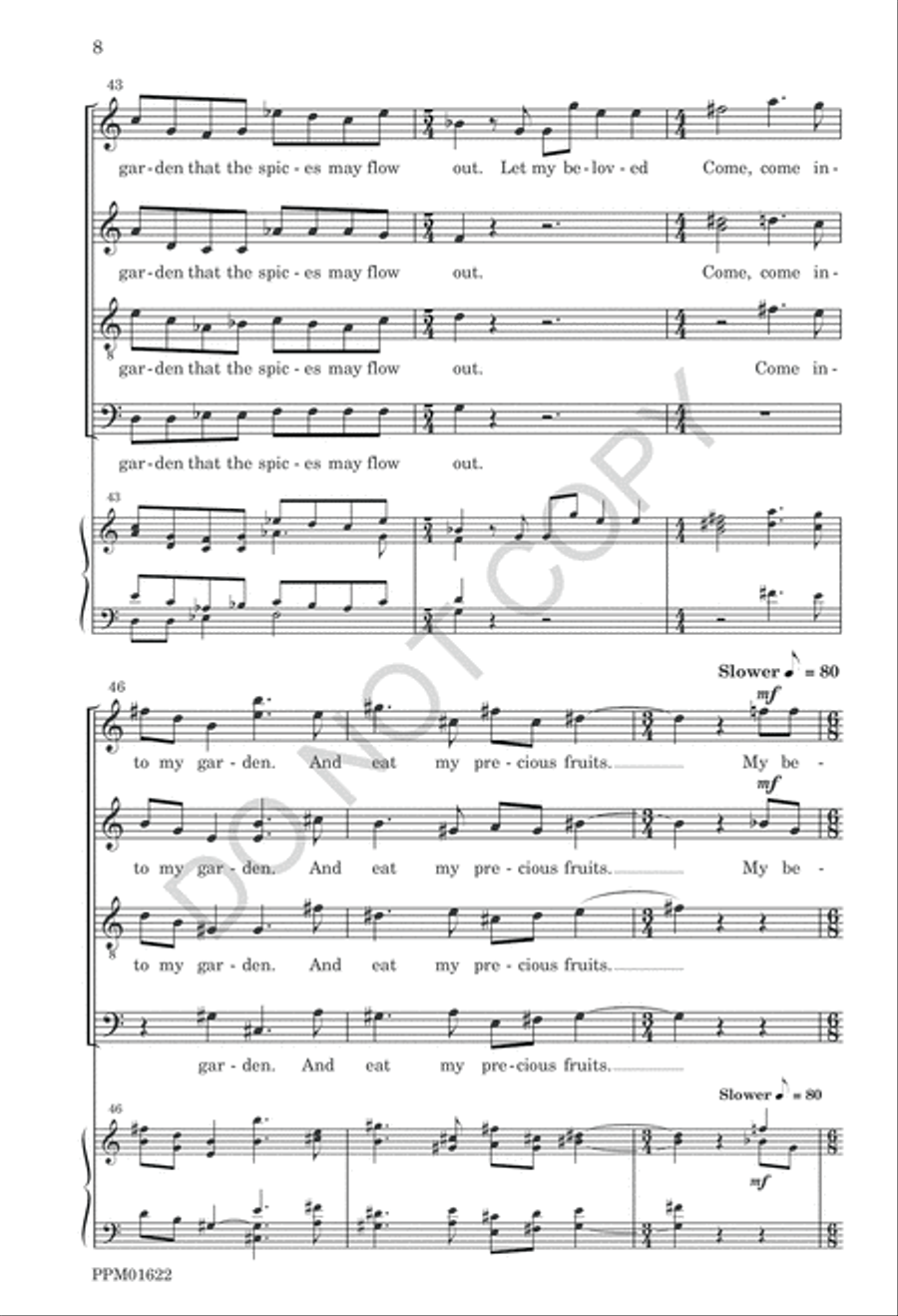 My Beloved Is Mine 4-Part scores gallery preview page 11