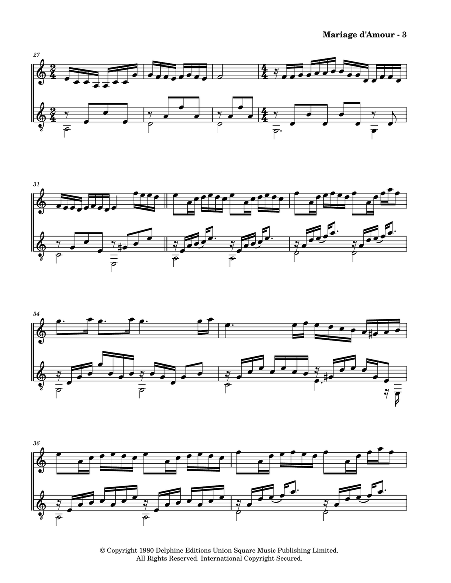 Mariage D'amour String Duet scores gallery preview page 5
