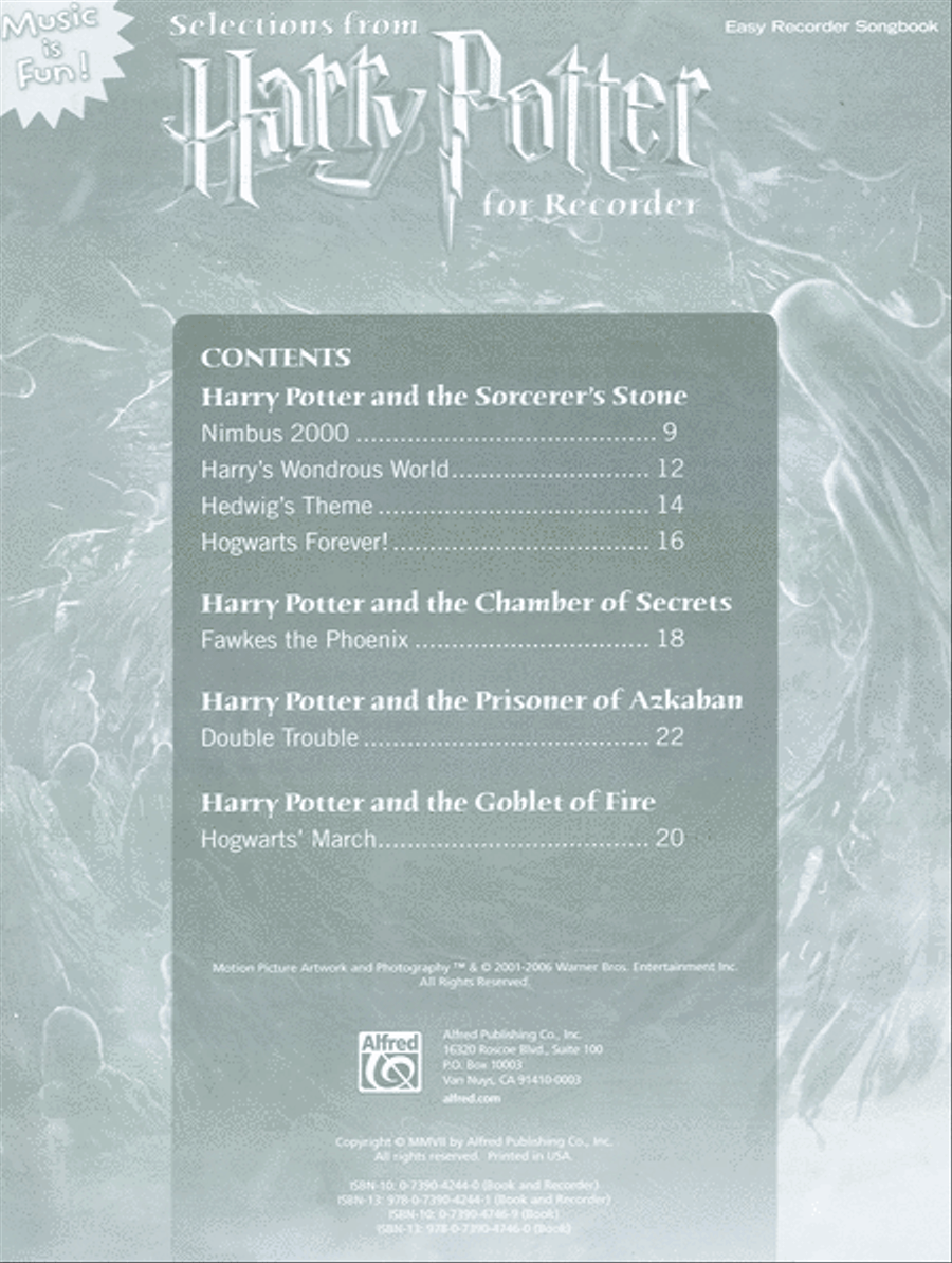 Selections from Harry Potter for Recorder Recorder scores gallery preview page 2