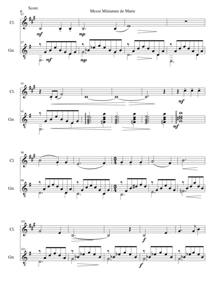 Messe Miniature for clarinet and guitar image number null
