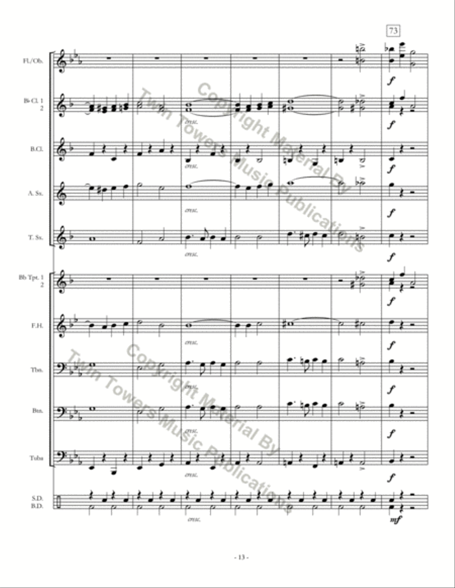 Pebblebrook March Pebblebrook March Concert Band scores gallery preview page 14