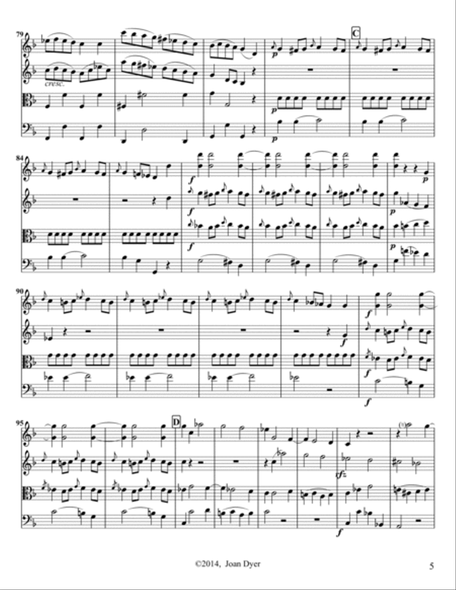 String Quartet in d minor, G.172 String Quartet scores gallery preview page 5