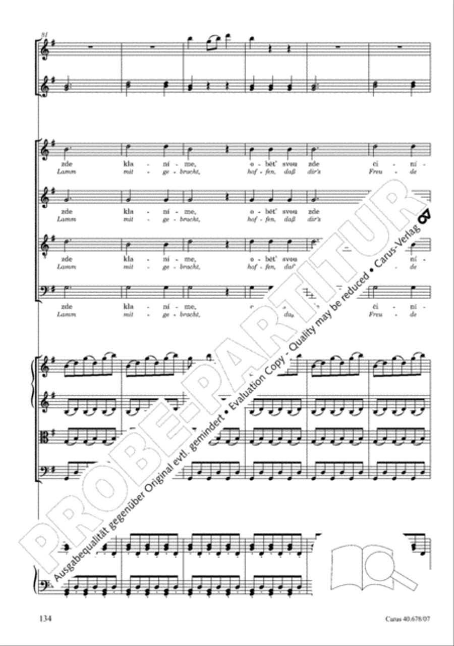 Missa pastoralis bohemica 4-Part scores gallery preview page 147