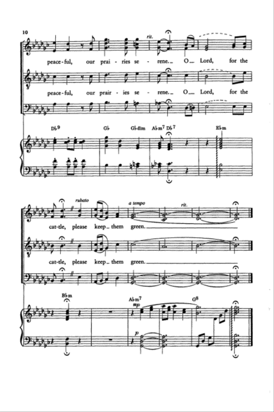 A Cowboy's Prayer A Cowboy's Prayer 4-Part scores gallery preview page 9