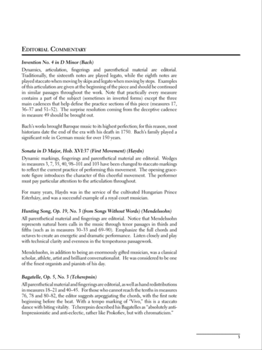 Audition Repertoire for the Advancing Pianist, Book 1 Piano Method scores gallery preview page 2
