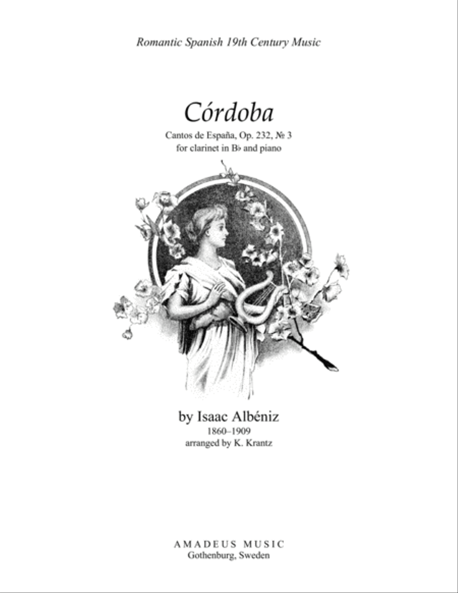 Cordoba from Cantos de Espana, Op. 232 for clarinet and piano Clarinet Solo scores gallery preview page 1