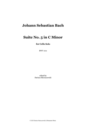 Book cover for Bach - Suite No. 5 for Cello Solo in C Minor, BWV 1011