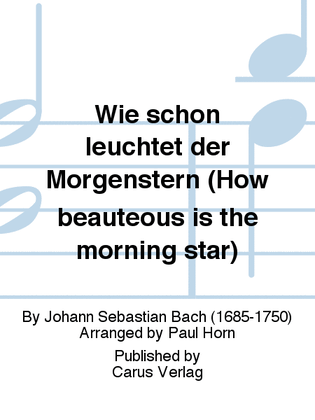 Book cover for Wie schon leuchtet der Morgenstern (How beauteous is the morning star)