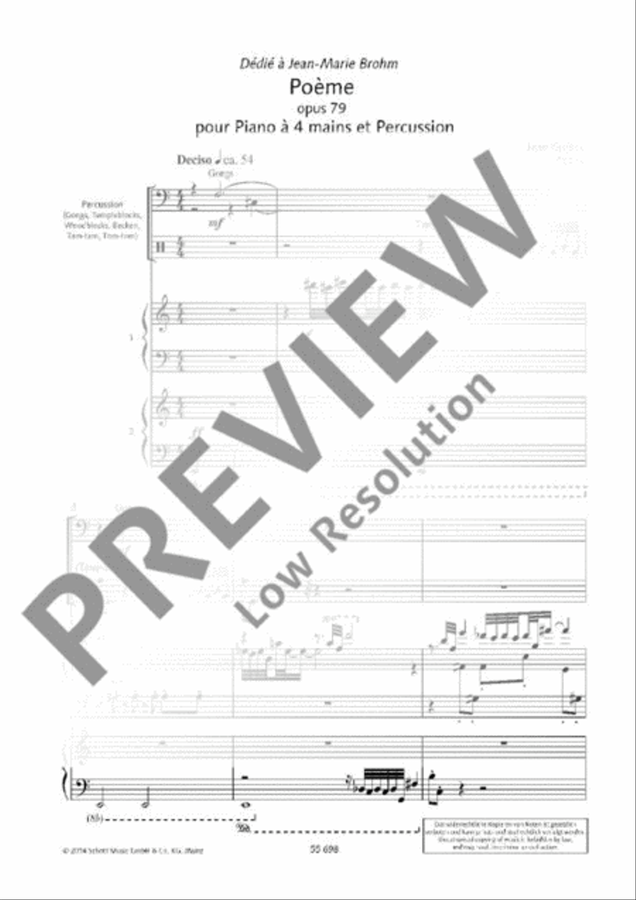 Poème Poème Percussion scores gallery preview page 2