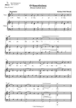 O Sanctissima (Solo song) (C Major)