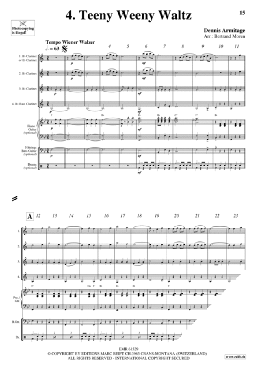 Beer Party Clarinet Quartet scores gallery preview page 6