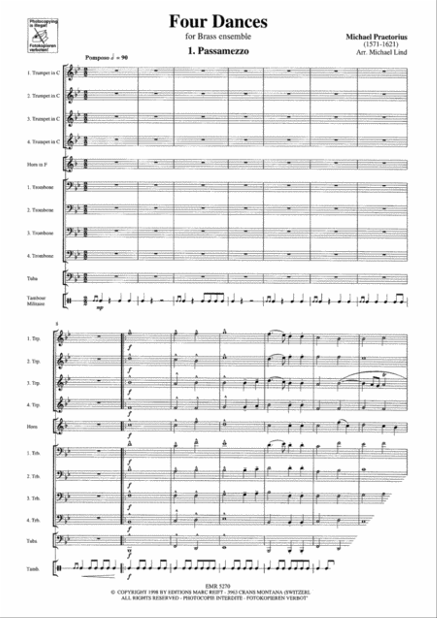 Four Dances Brass Ensemble scores gallery preview page 3