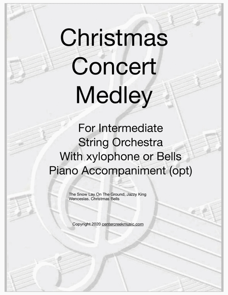 Christmas Concert Medley for Intermediate String Orchestra and xylophone image number null