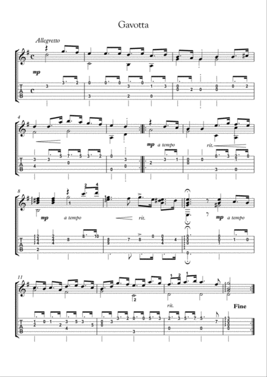 Baroque Guitar Suite 1 byRoncalli Acoustic Guitar scores gallery preview page 2