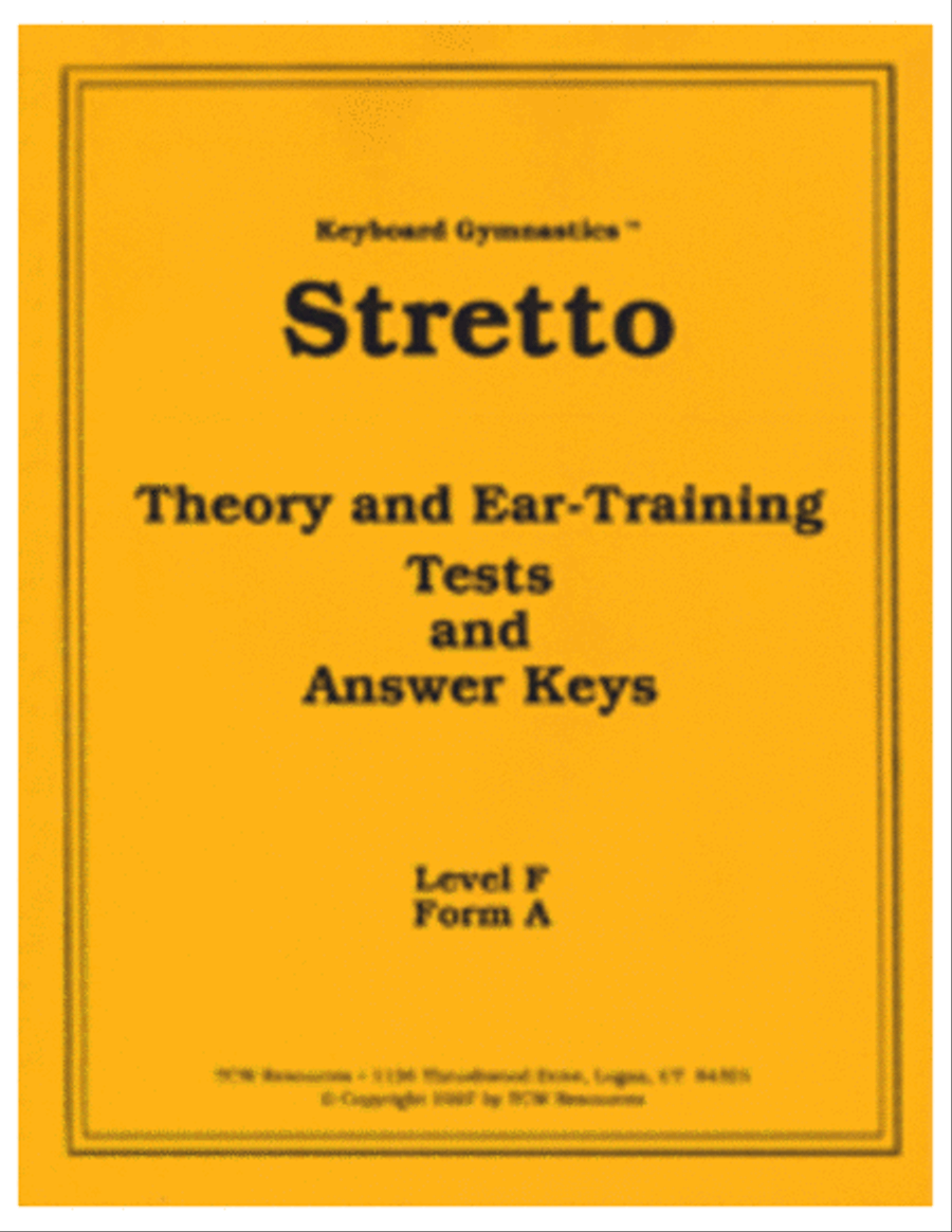 Stretto Theory and Ear-Training Answer Key Piano Method scores gallery preview page 2