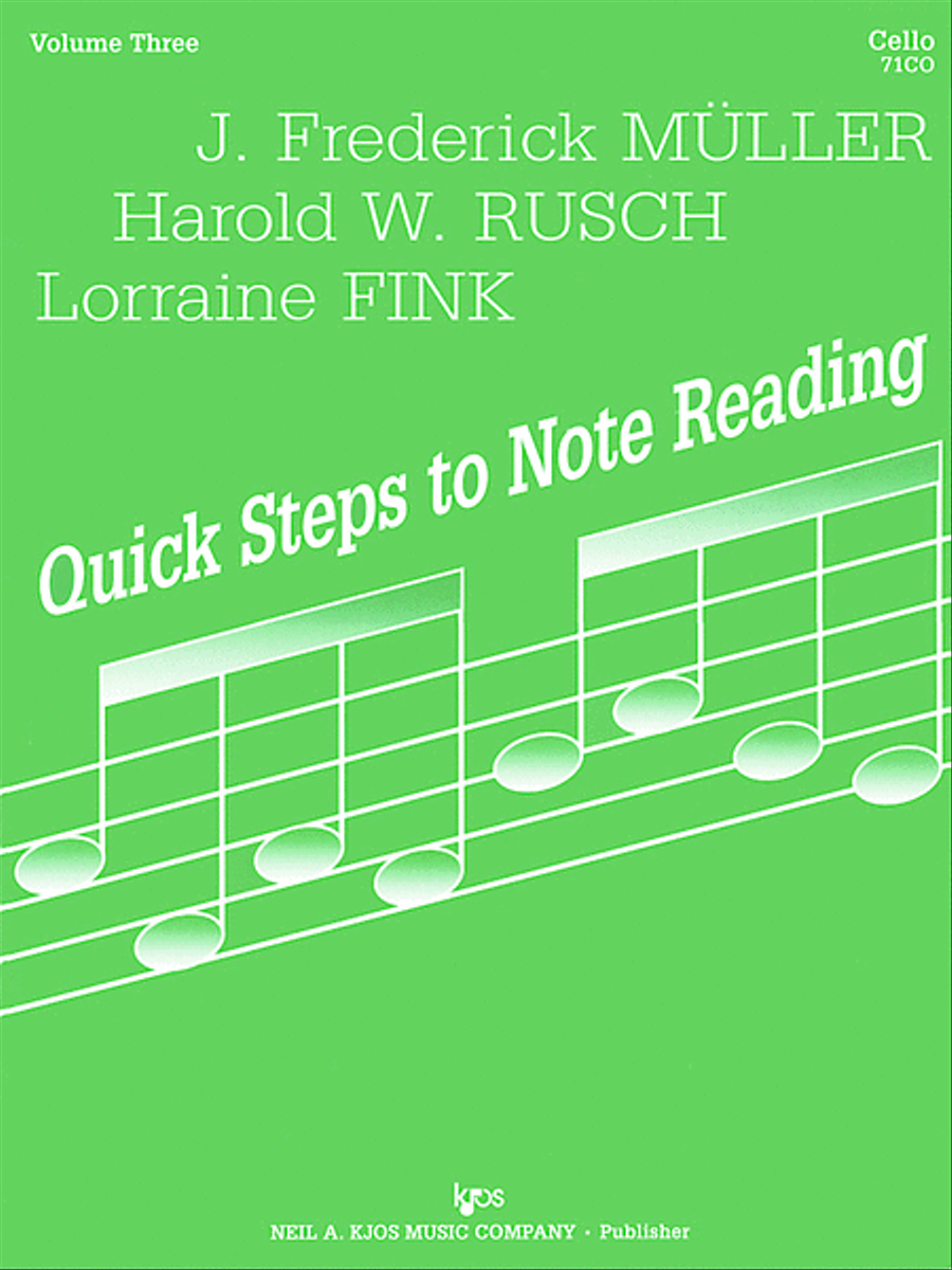 Quick Steps To Notereading, Vol 3 - Cello Chamber Orchestra scores gallery preview page 1