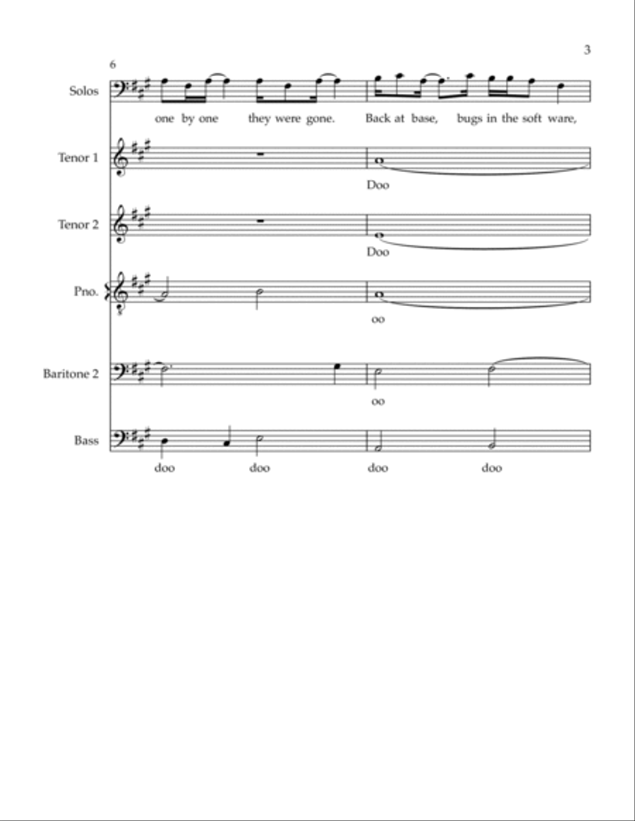 99 Red Balloons (99 Luftballons) A Cappella scores gallery preview page 3