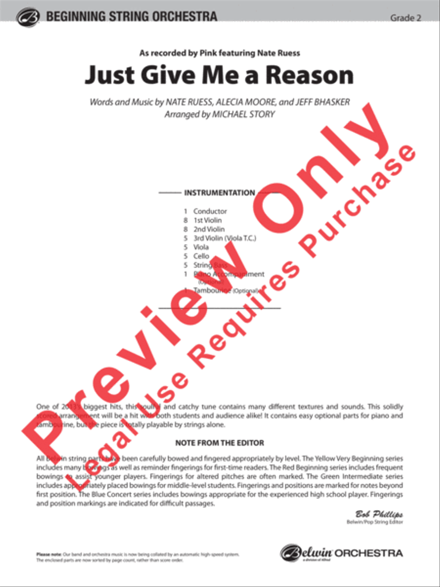 Just Give Me a Reason String Orchestra scores gallery preview page 2