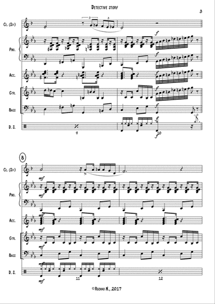 Detective Story Small Ensemble scores gallery preview page 4