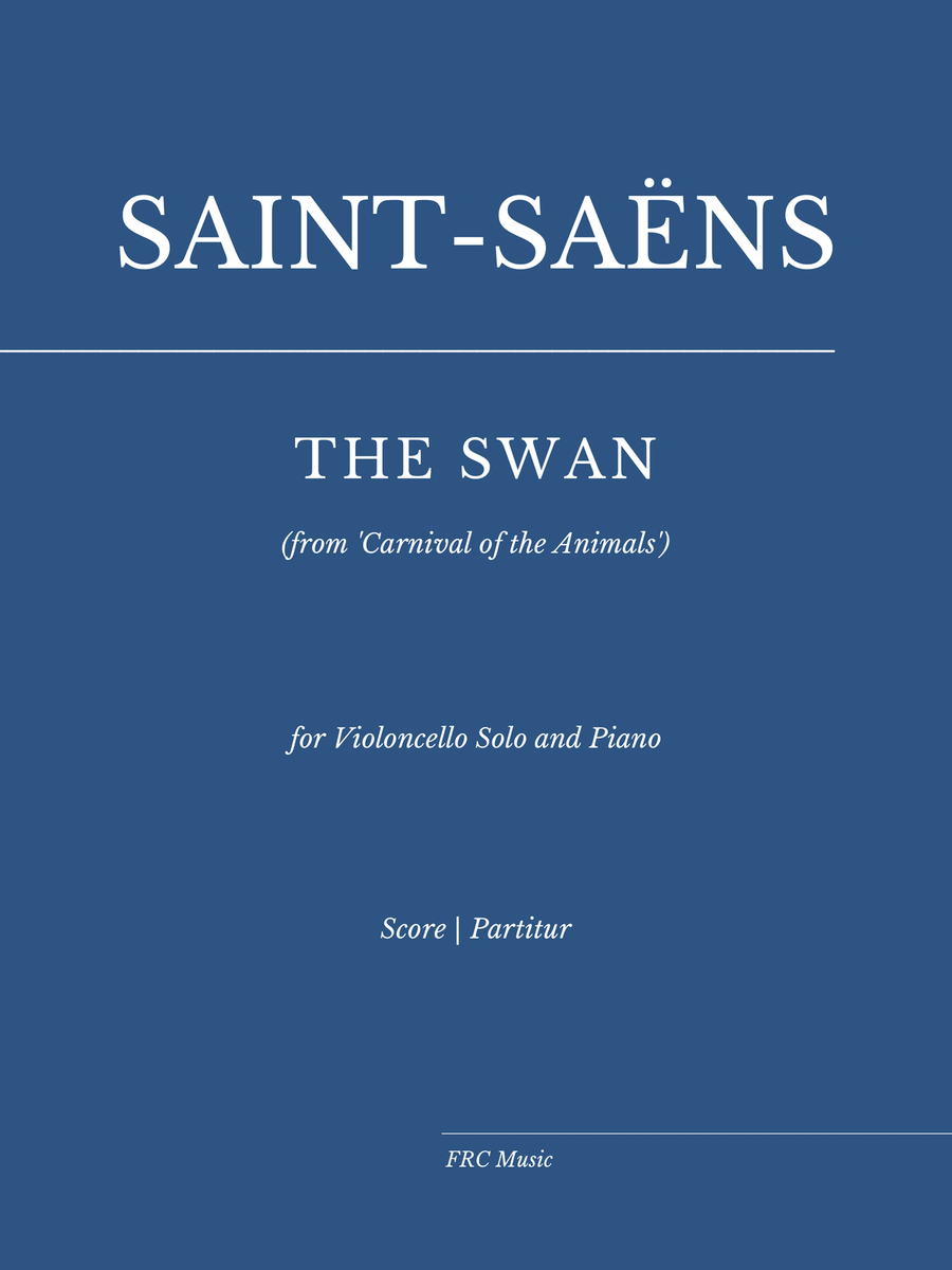 The Swan - for Violoncello Solo and Piano as played by Kathryn Stott and Yo Yo Ma Piano scores gallery preview page 1