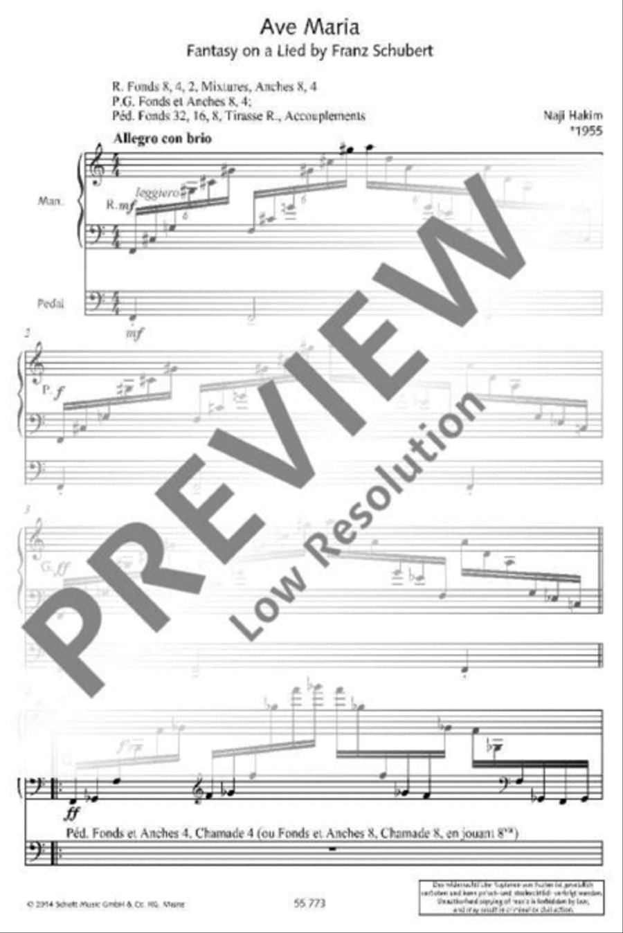 Ave Maria Ave Maria Organ scores gallery preview page 3