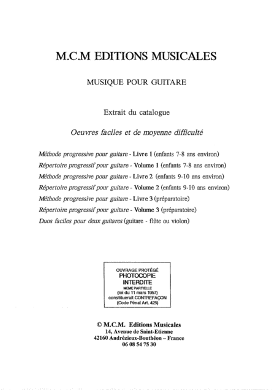 Progressive method for guitar book 2 Acoustic Guitar scores gallery preview page 3