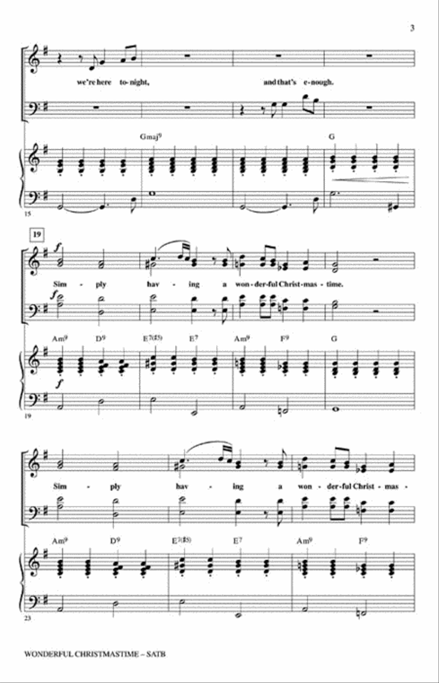 Wonderful Christmastime 4-Part scores gallery preview page 3